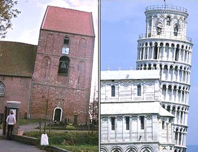 Torre Pendente Pisa Torre Suurhusen Germania